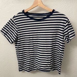 Free Assembly striped navy and white tee